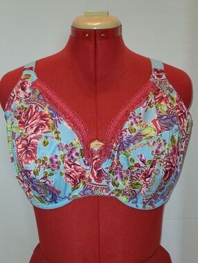 ELOMI BOUTIQUE LARGE CUP Floral Full Coverage Bra US - 40FF/UK-40FF